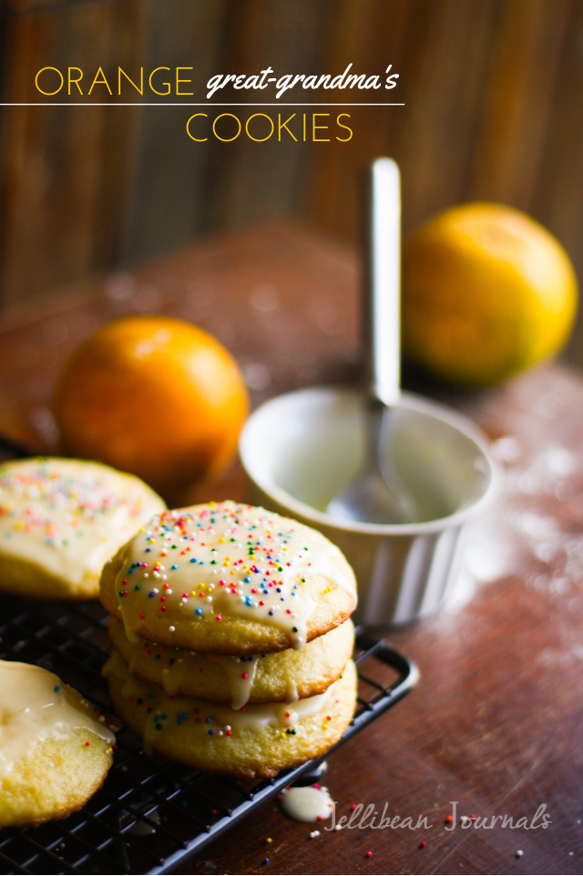 Soft Orange Cookies- Cakelike cookies infused with fresh orange zest and loaded with sour cream. A family heirloom recipe that bakes plenty for a crowd. #cookies From Jellibean Journals