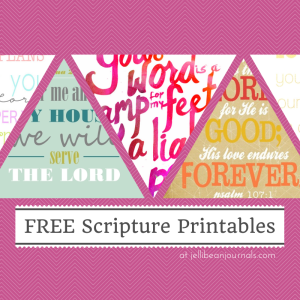 FREE Scripture Printables to decorate your home or office. #prinables #bible | Jellibean Journals