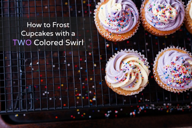 How to Create Color Swirl Cupcake Frosting at Jellibeanjournals.com