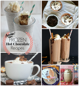 Delicous Spins on Frozen Hot Chocolate #hotchocolate #frozenhotchocolate #recipes at JellibeanJournals.com