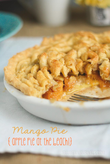 Mango Pie- a tropical version of your favorite apple pie! | Jellibeanjournals.com