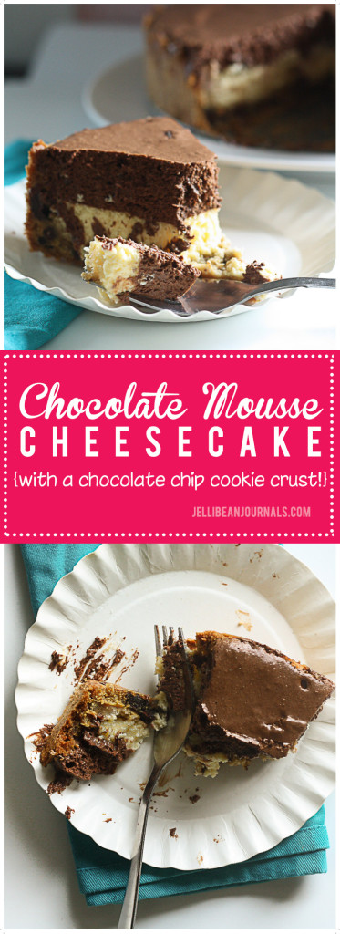 Chocolate mousse cookie cheesecake. YUM!