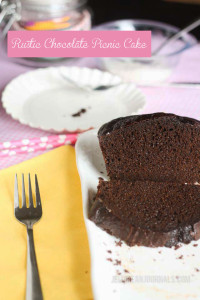 Rustic chocolate picnic cake is a no-frills recipe so robust and chocolatey that it needs no frosting!