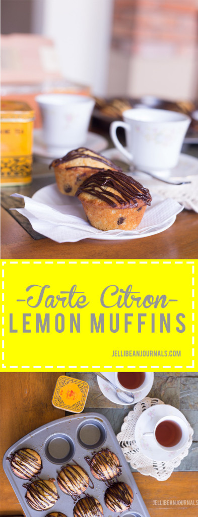 Tarte Citron Lemon Muffins based on a Lindt Chocolate bar! | Jellibeanjournals.com
