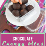 Perfect for lunchboxes & chocolate cravings, chocolate energy bites make moms happy. | Jellibeanjournals.com! | Jellibeanjournals.com